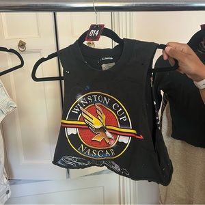 LF nascar crop muscle tee